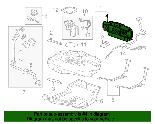 20122017 Buick Verano Fuel Tank Baffle 13348318