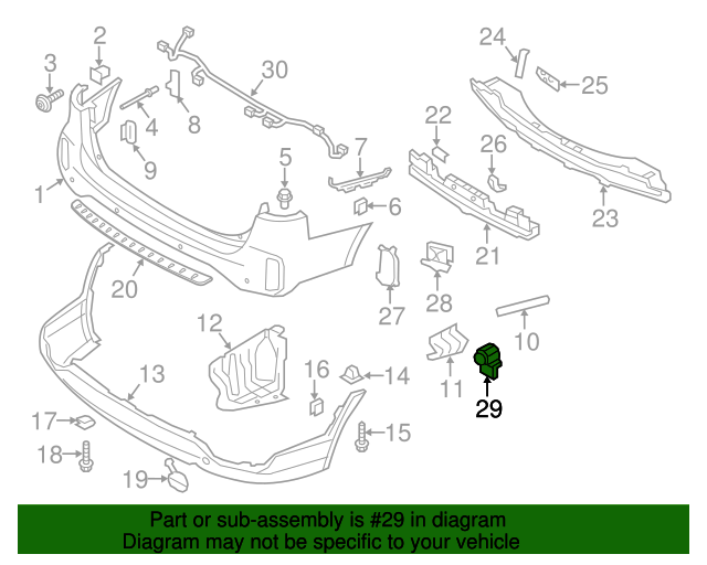 957202P500STM Reverse Sensor 2014 Kia Sorento Kia.Parts Store
