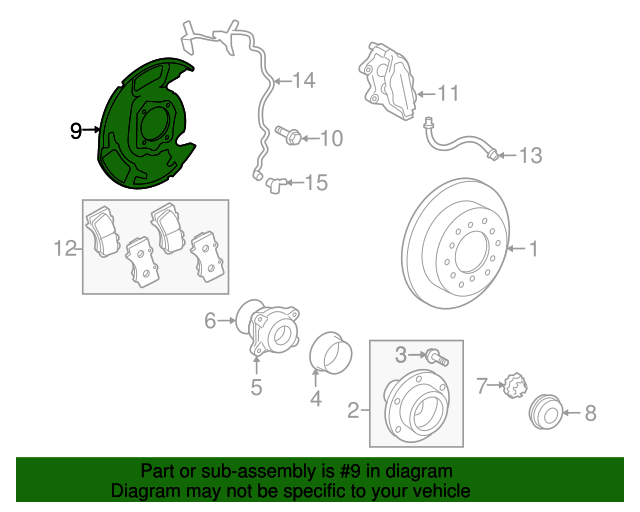 477030C031 Brake Dust Shield (Right, Front) 20072022 Toyota OEM