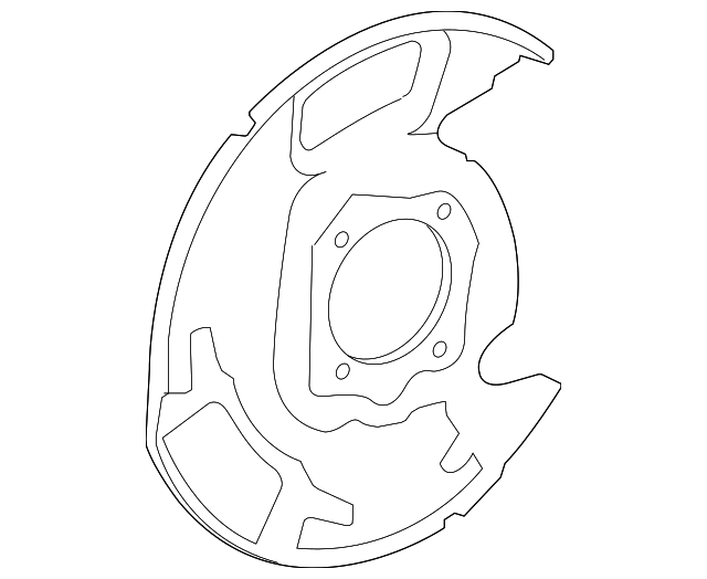 477030C031 Brake Dust Shield (Right, Front) 20072022 Toyota OEM