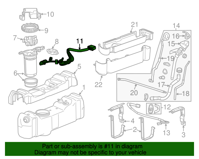 20152016 GM Diesel Emissions Fluid (DEF) Pump Module Wiring Harness