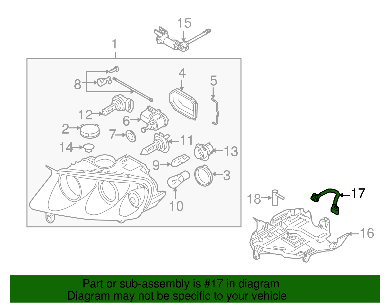 Wire Connector - Volkswagen (7L6-971-071)