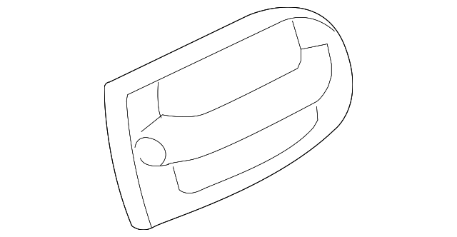Primed Driver Side Rear Exterior Door Handle - GM (10322225)