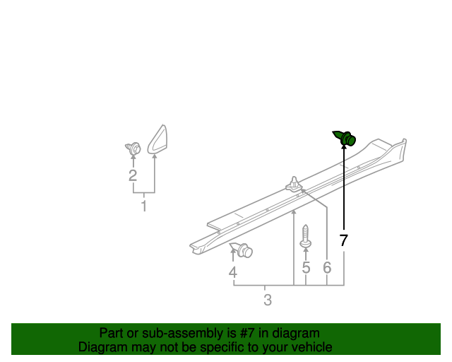 MU000573 - Lower Molding Retainer Clip 2004-2024 Mitsubishi ...