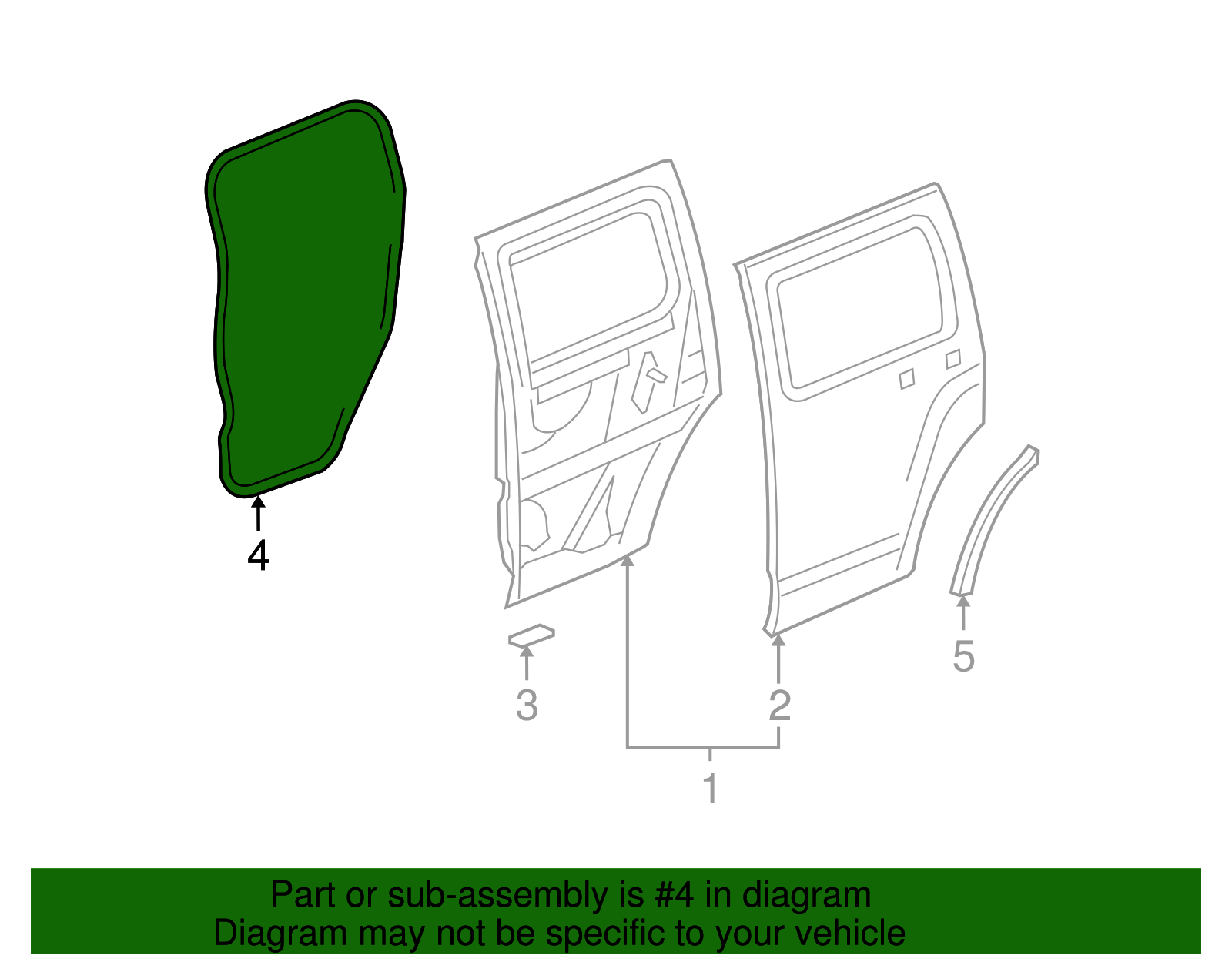 Weatherstrip, Rear S/D - GM (25931879)