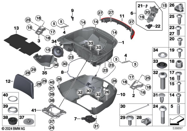 46549898595 - Cover Topcase Bottom 2020-2024 BMW-Motorrad R 18 