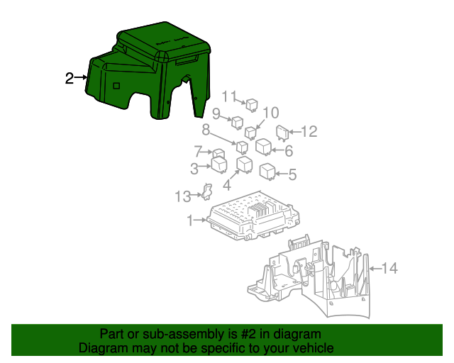 19992005 GM Engine Wiring Harness Junction Block Cover 15811689 GmPW
