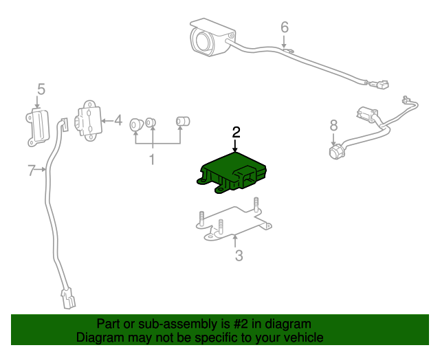 20072010 GM Parking Assist Control Module 25973805 GM