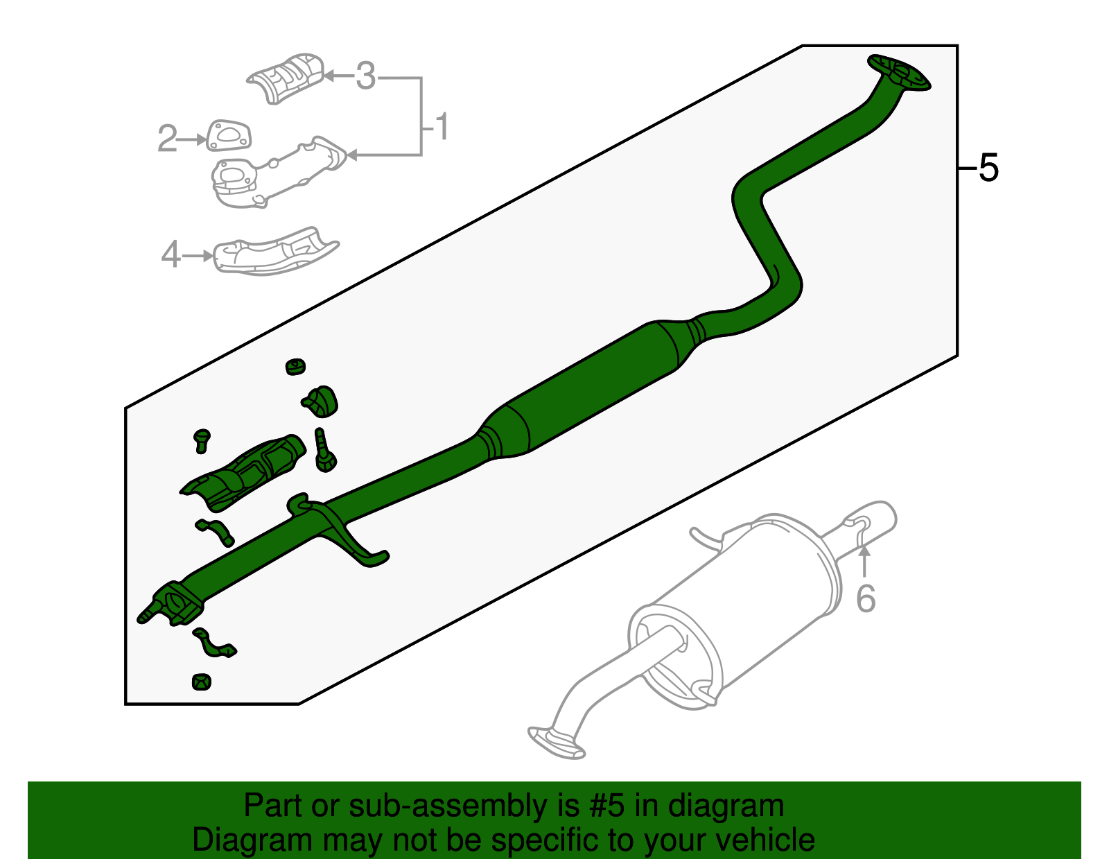ZM0140300C 19992000 Mazda Protege Resonator & Pipe Mazda Part