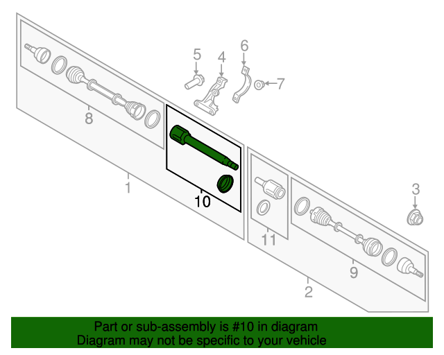 Ford DV6Z3B436F Inner Cv Joint 20142018 Ford Transit Connect
