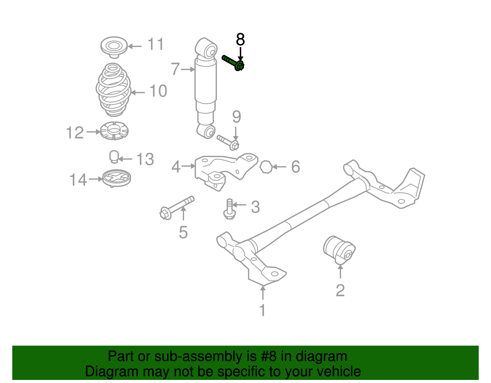 Bolt, Rear S/ABS (AT U/B) - GM (11098722)