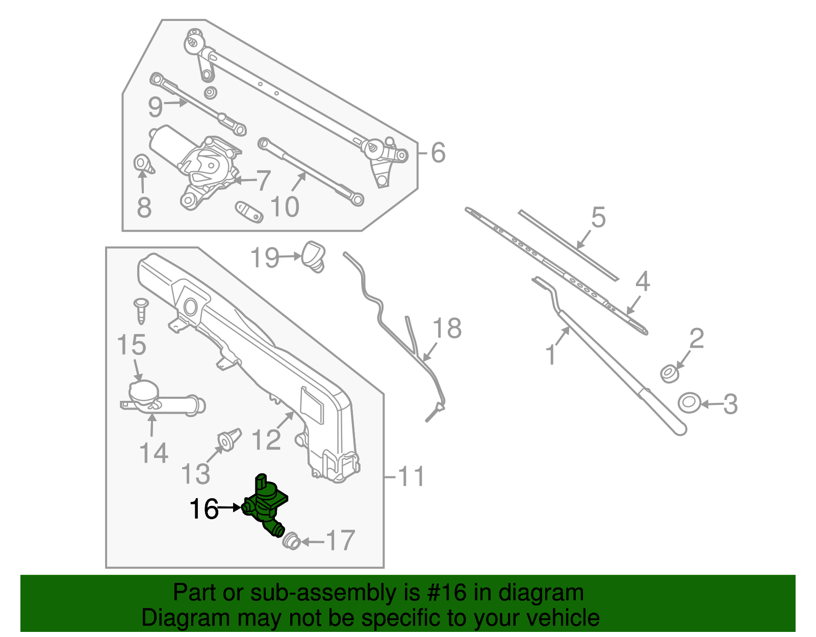 2009-2021 Nissan Frontier Washer Pump 28920-ZL40A | OEM Parts Online