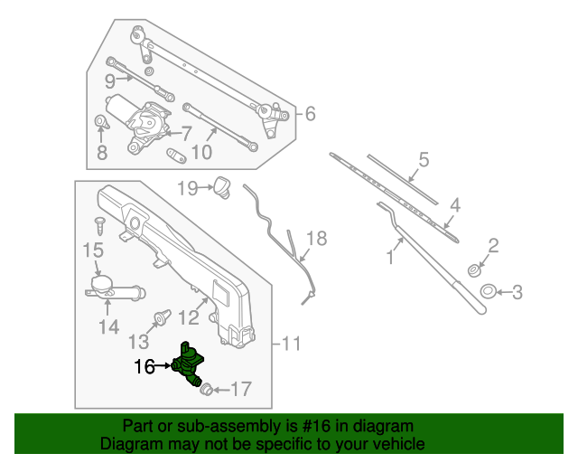 20092021 Nissan Frontier Washer Pump 28920ZL40A OEM Parts Online
