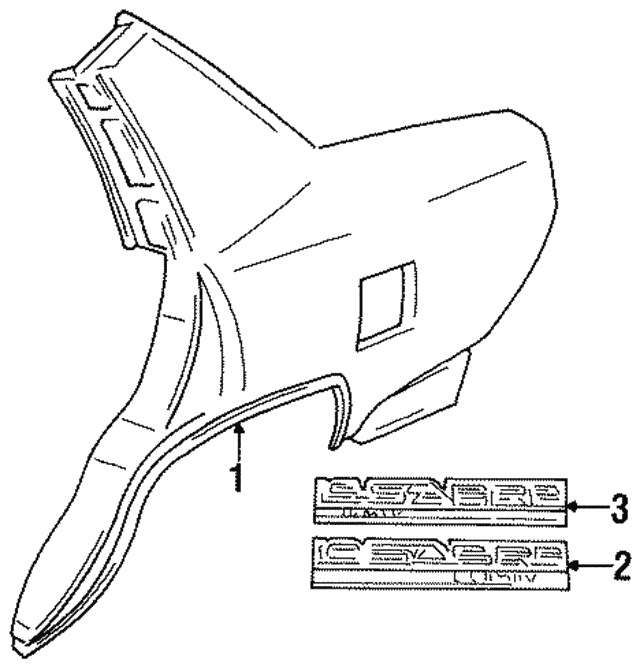 19921996 Buick LeSabre Nameplate 25544631 GM Parts Center