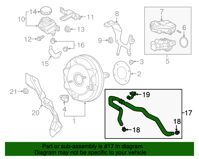 20162021 Mazda CX3 Vacuum Hose DB2T43640
