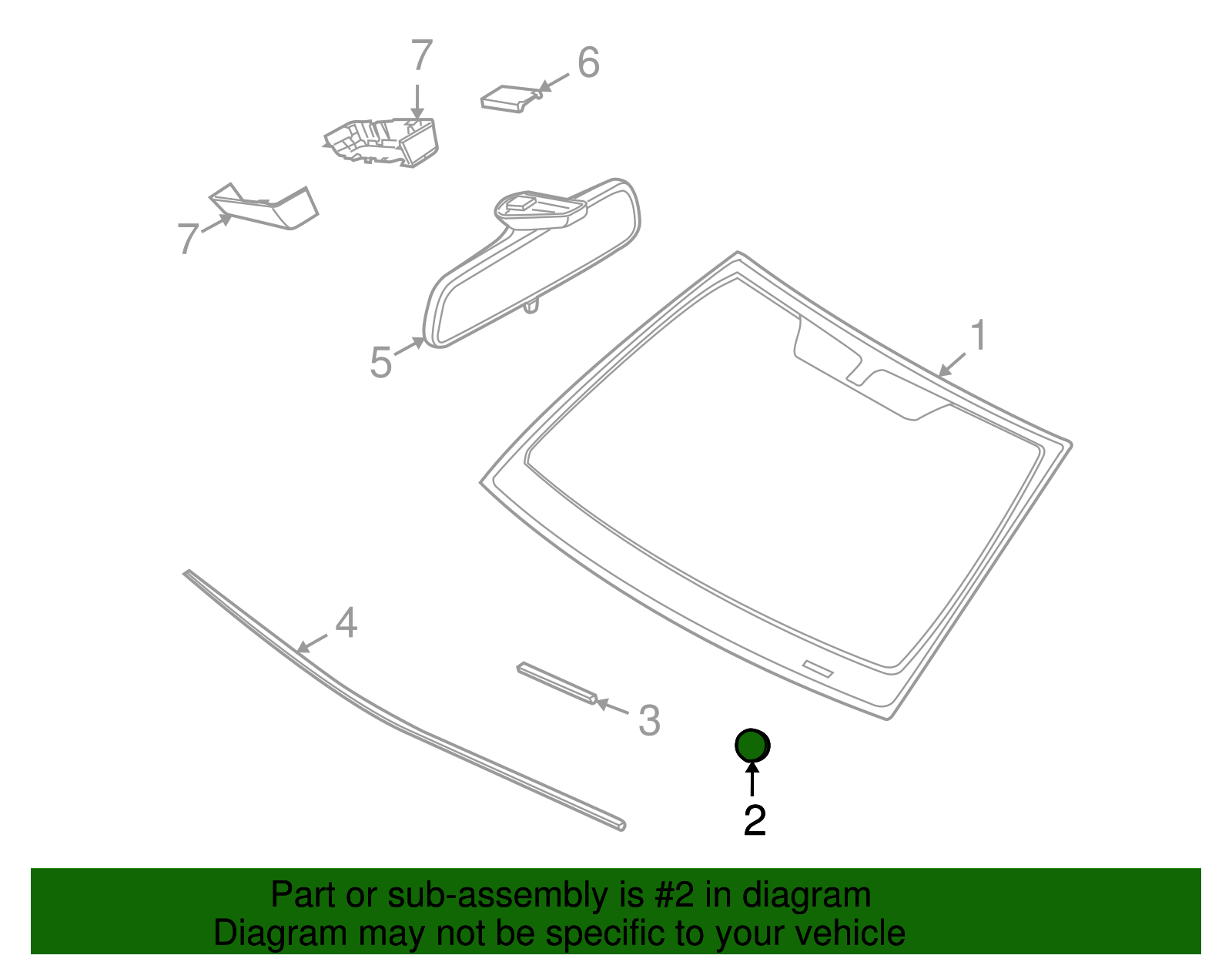 Windshield Stop - GM (90588171)