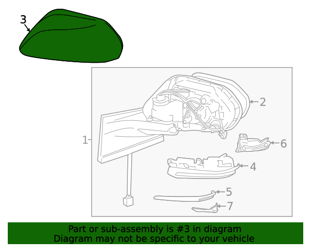 20212022 Toyota Mirror Cover 8794533030C2 Toyota Parts Center