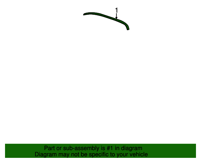 20142019 GM Black Passenger Side Roof Panel Joint Finish Molding