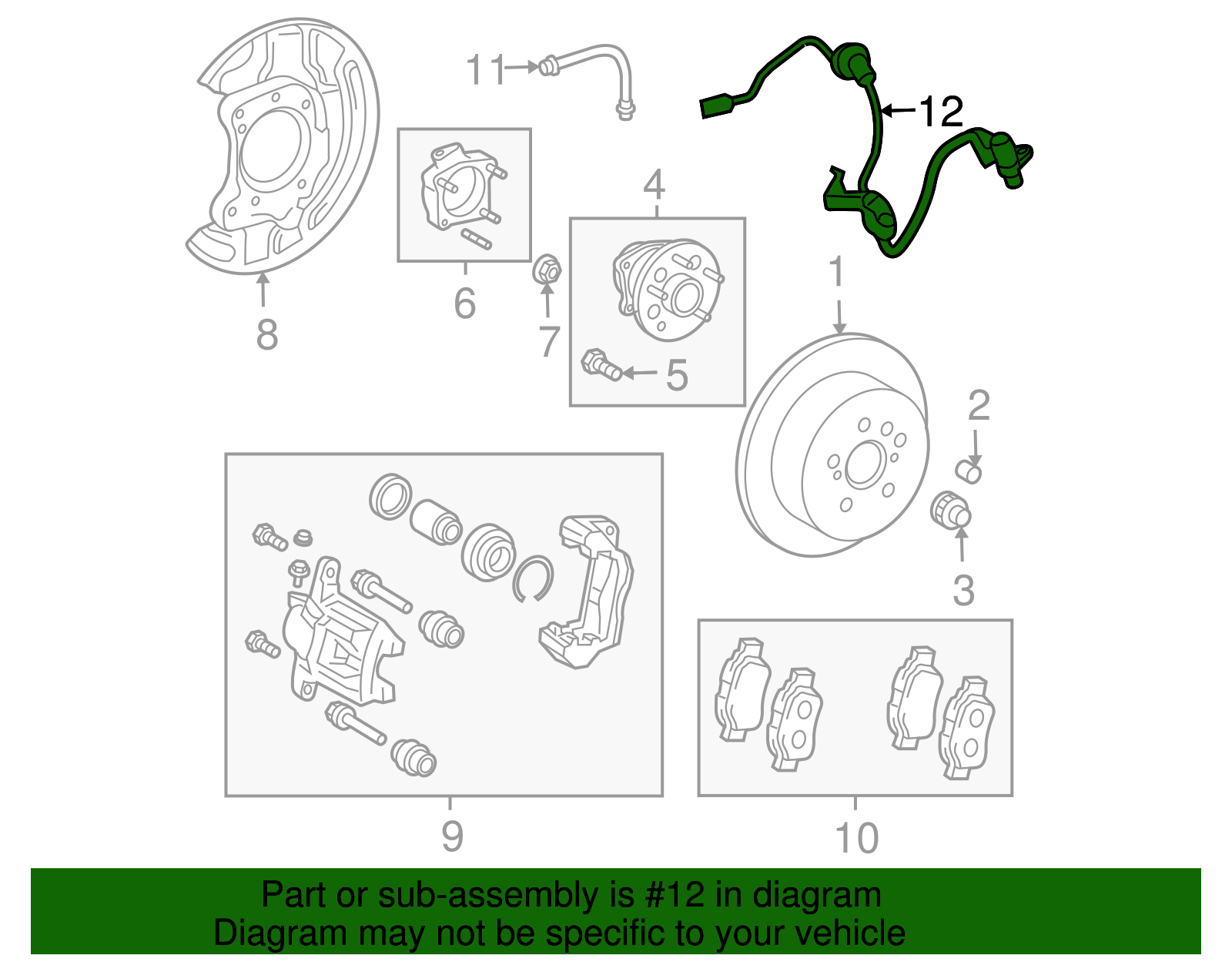 ABS Sensor Wire - Toyota (89546-08010)