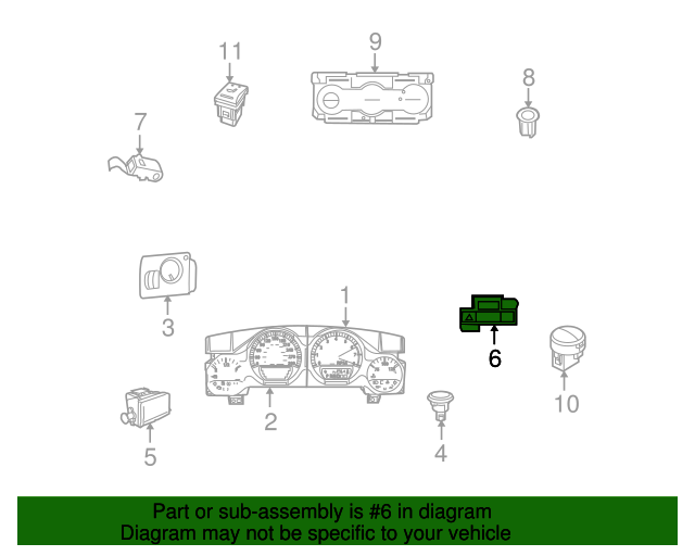 Hazard Switch Mopar (68079249AA) Mopar Parts Canada