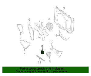 Antriebsriemenscheibe Für Nissan Frontier, NV, Xterra (2005-2020), OEM 11925-EA20B