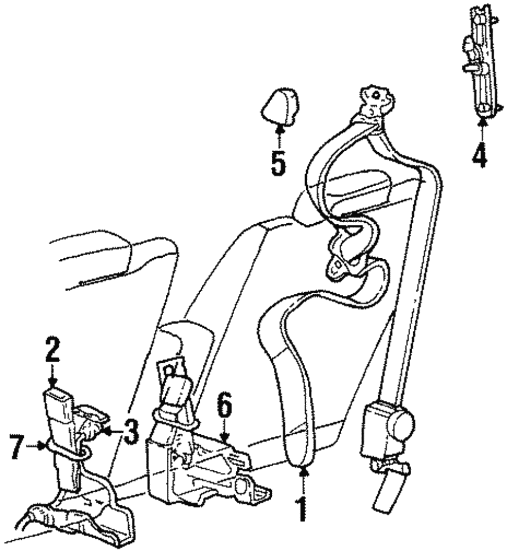 Lap & Shoulder Belt - Ford (YW7Z-54611B08-AAK)