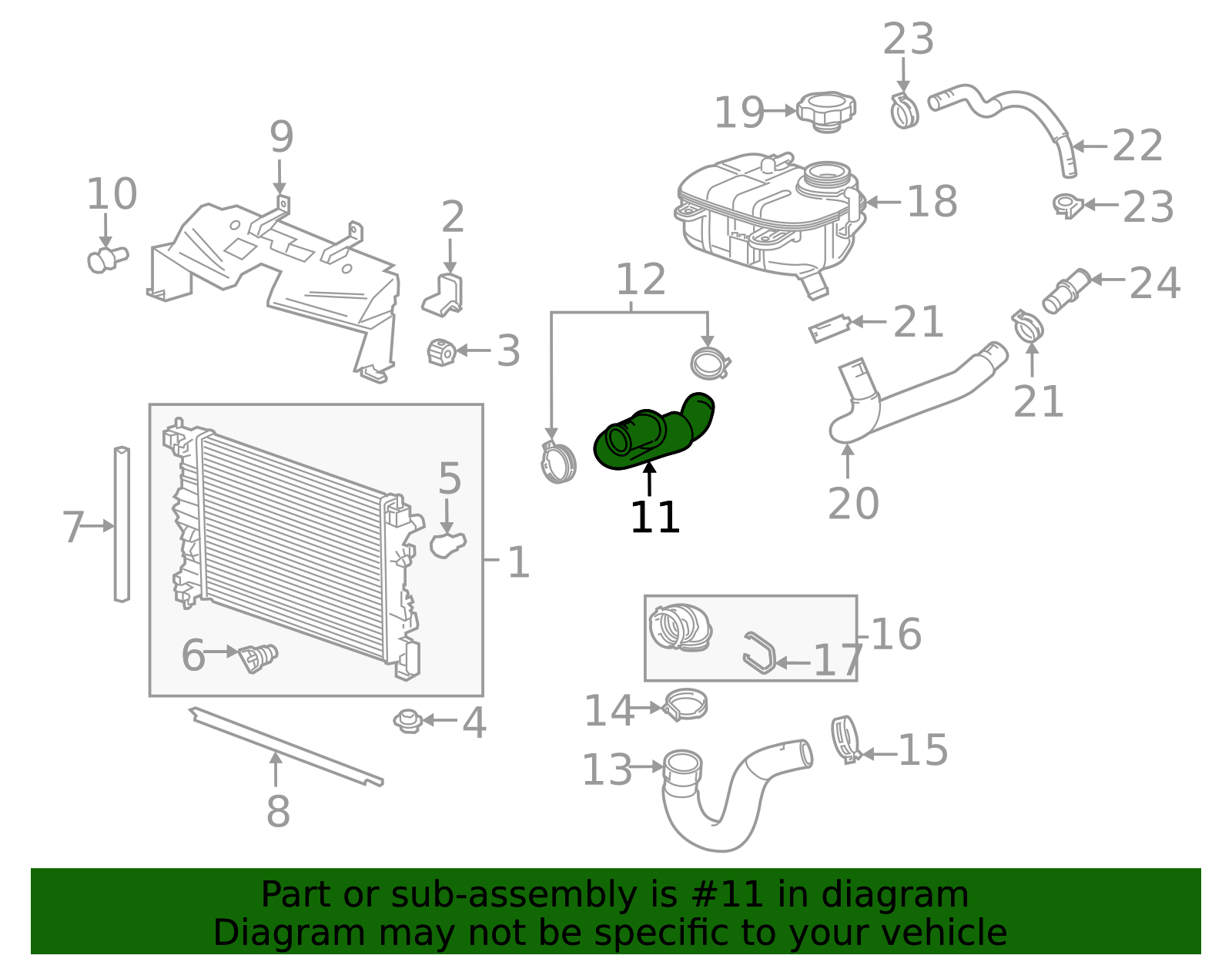 Radiator Inlet Hose - GM (95383963)
