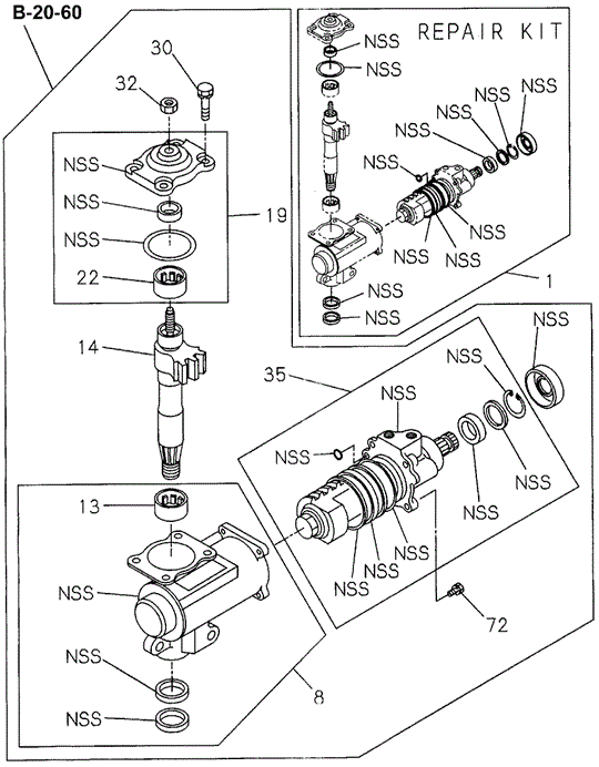 8970299440 Nut, Adjuster Screw Steering Unit 19941997 Honda