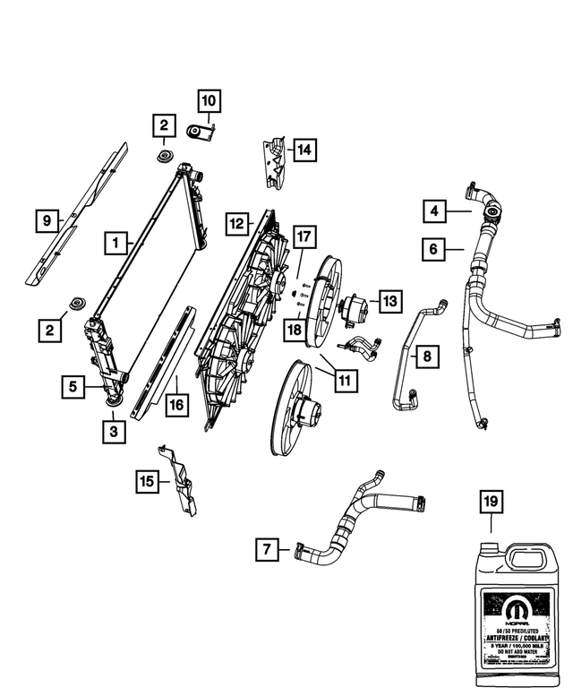 20072017 Mopar 20082010 Jeep Compass Patriot Caliber Upper Radiator
