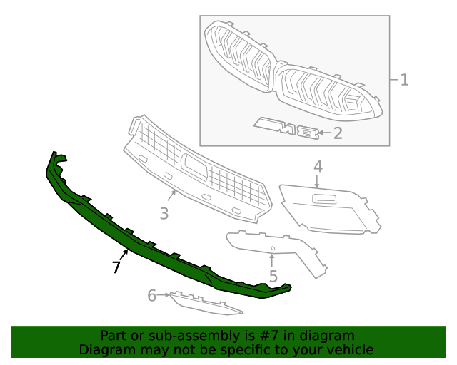 51118081764 - 2020-2024 BMW Spoiler (51-11-8-081-764) | BMW of 