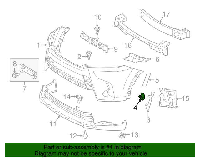 2011 2020 Toyota Side Retainer Clip 53879 50020 Toyota Parts