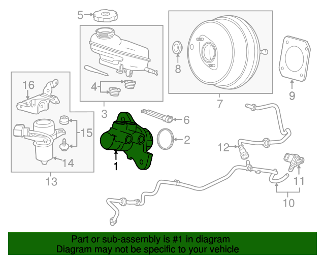 Genuine OEM Brake Master Cylinder Part 84614707 Fits 20162021 GM Up