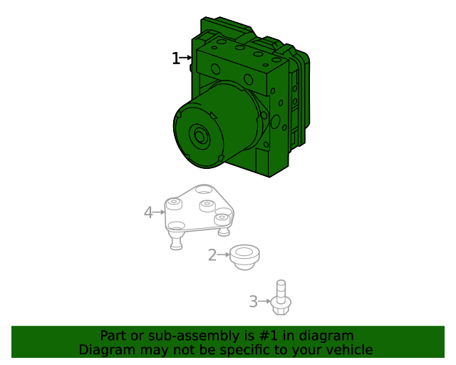 9079009805 - ABS Hydraulic Assembly 2019 Mercedes-Benz Sprinter 2500 ...