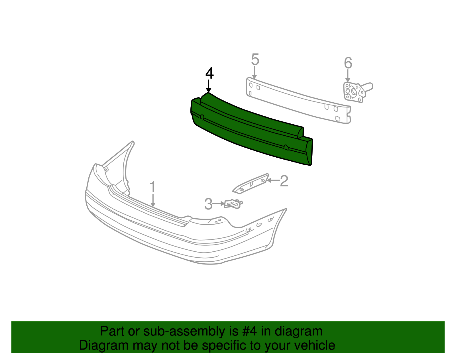 Bumper Impact Absorber - Ford (YF4Z-17787-AA)