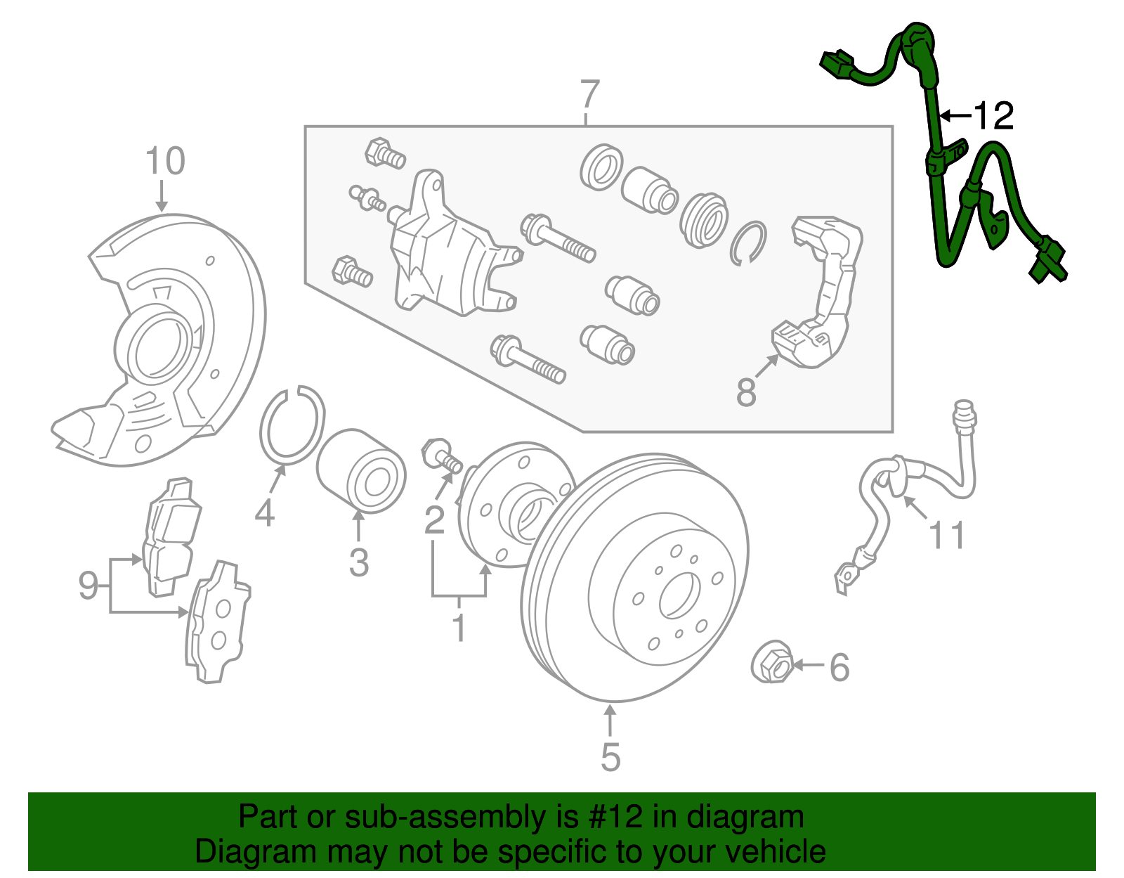 ABS Wheel Speed Sensor - Toyota (89542-52090)