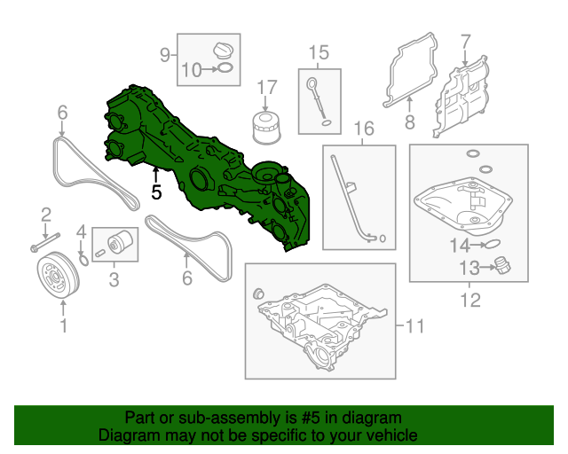20132020 Subaru BRZ Outer Timing Cover 13108AA111 Subaru Parts Store