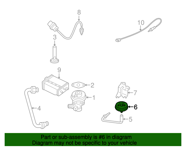 19842004 Nissan 19852004 Nissan BPT Back Pressure Transducer EGR