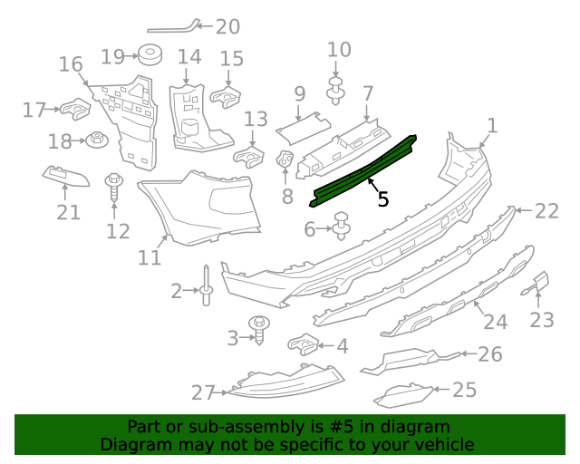 51127429429 - 2019-2024 BMW X5 Center Reinforced (51-12-7-429-429 ...