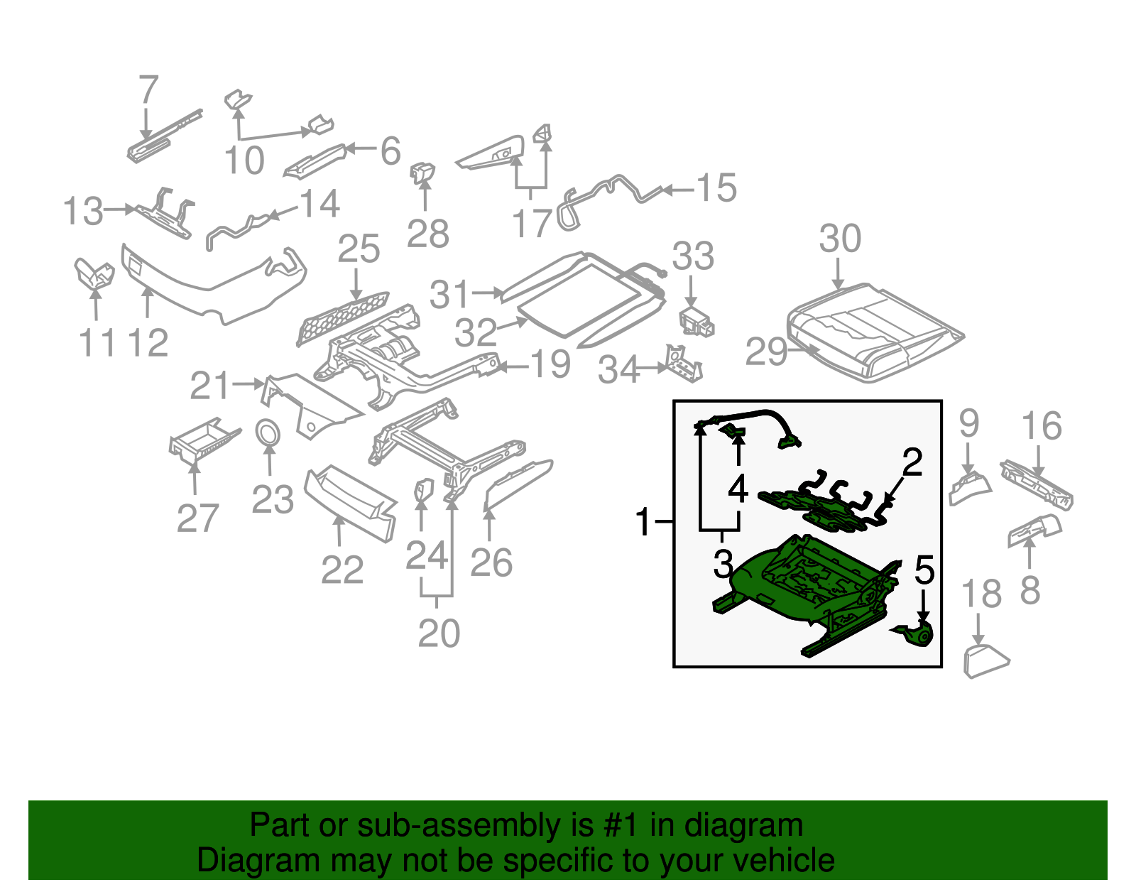 Cushion Frame - Volkswagen (7L0881105T)