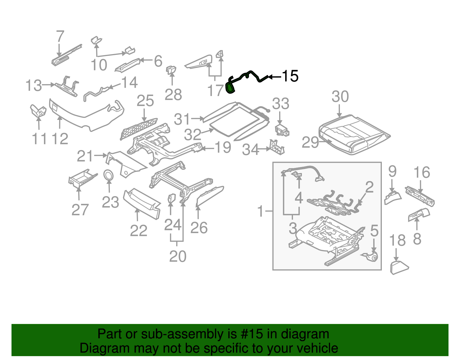 Rear Retainer - Volkswagen (7L0-881-560-A)