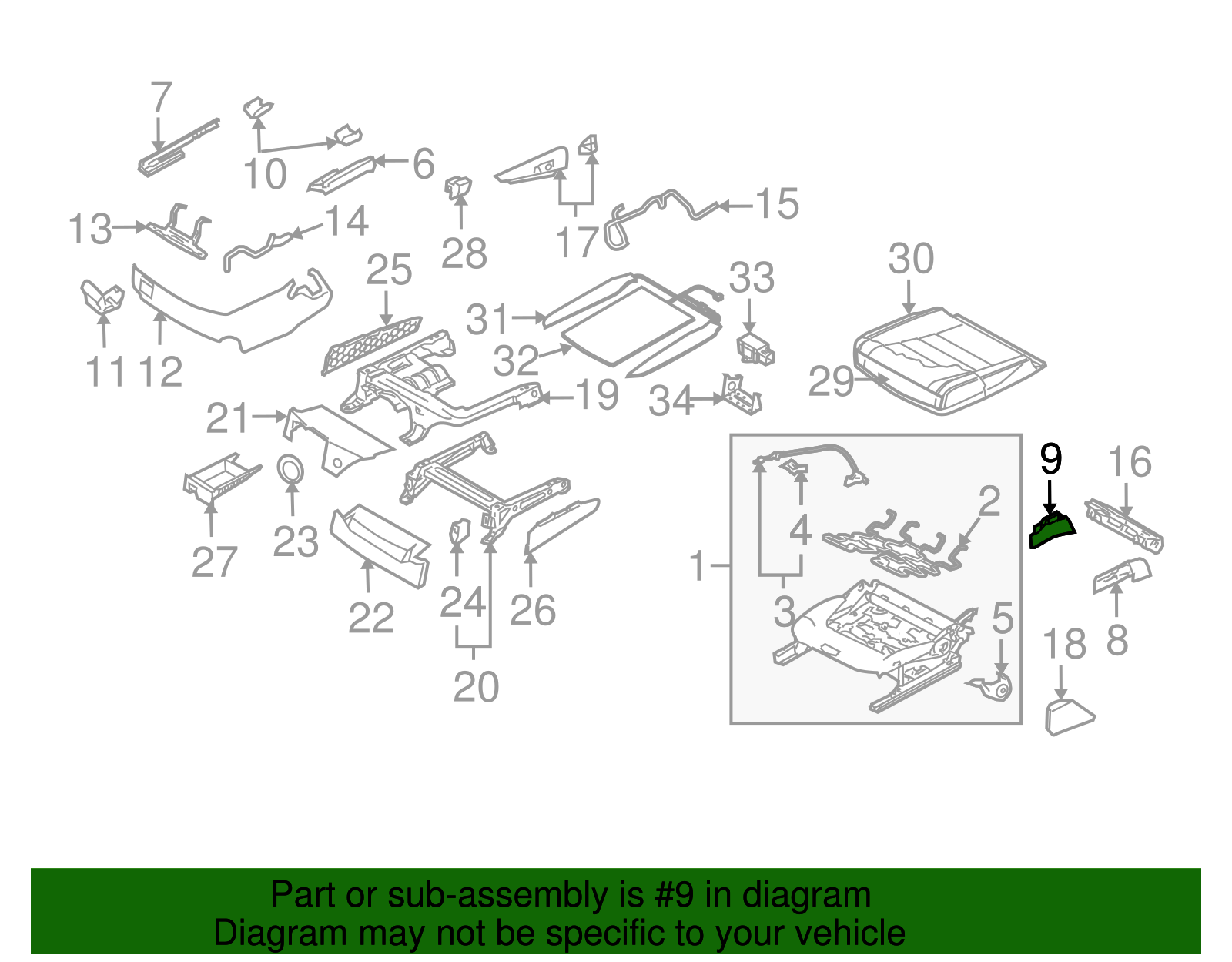 Adjust Cover - Volkswagen (7L0-881-480-J-31X)
