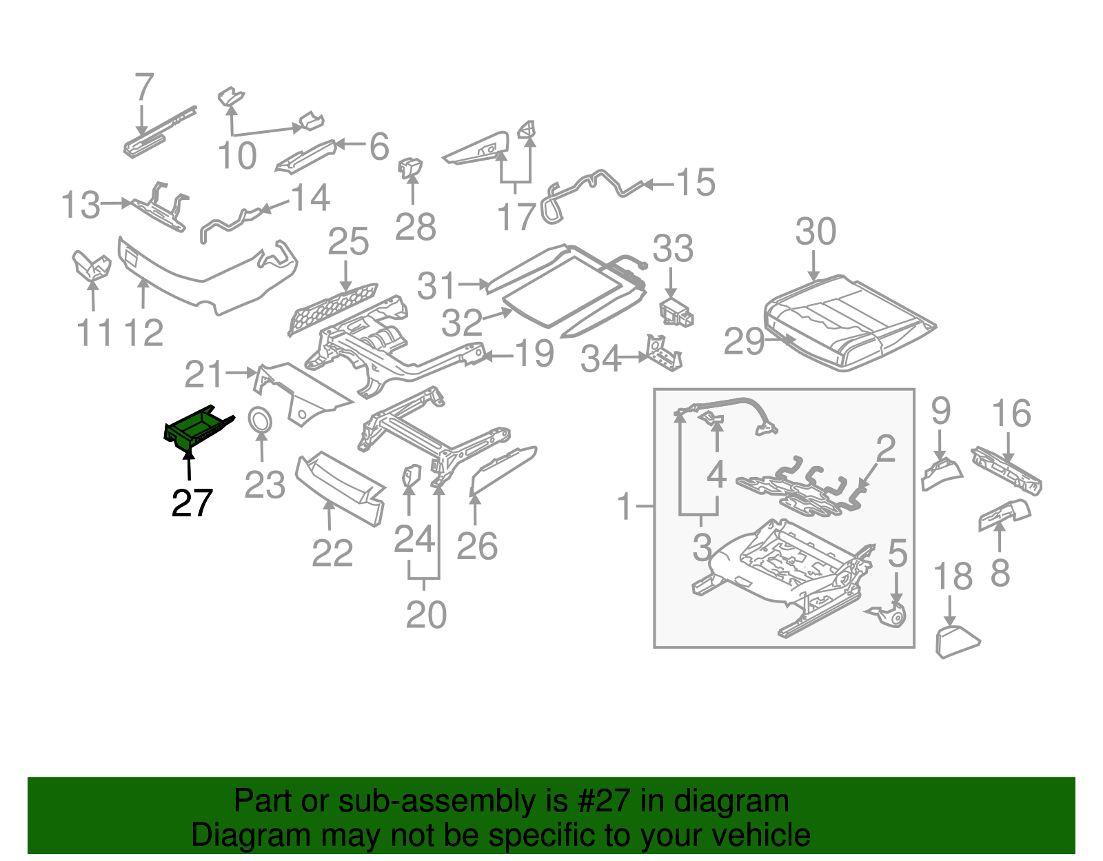 Storage Drawer - Volkswagen (7L0-882-602-AB-71N)