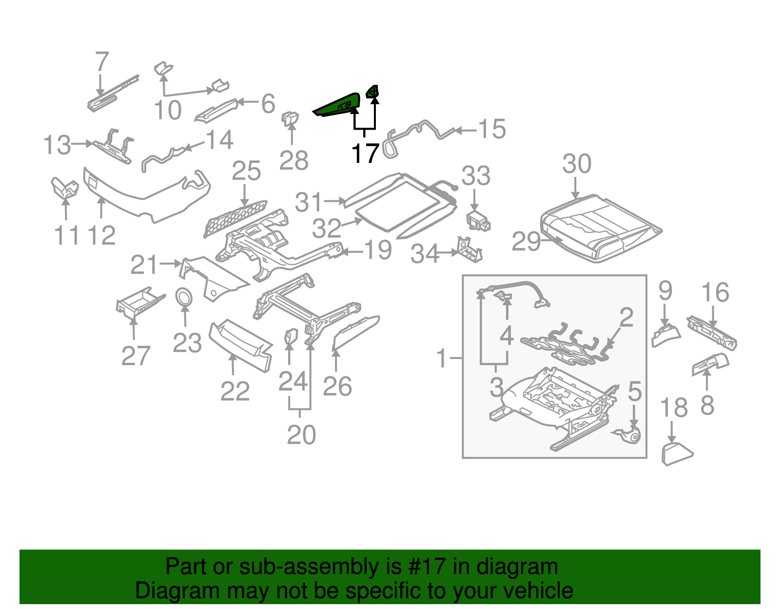 Release Handle - Volkswagen (7L0-882-252-D-7G8)