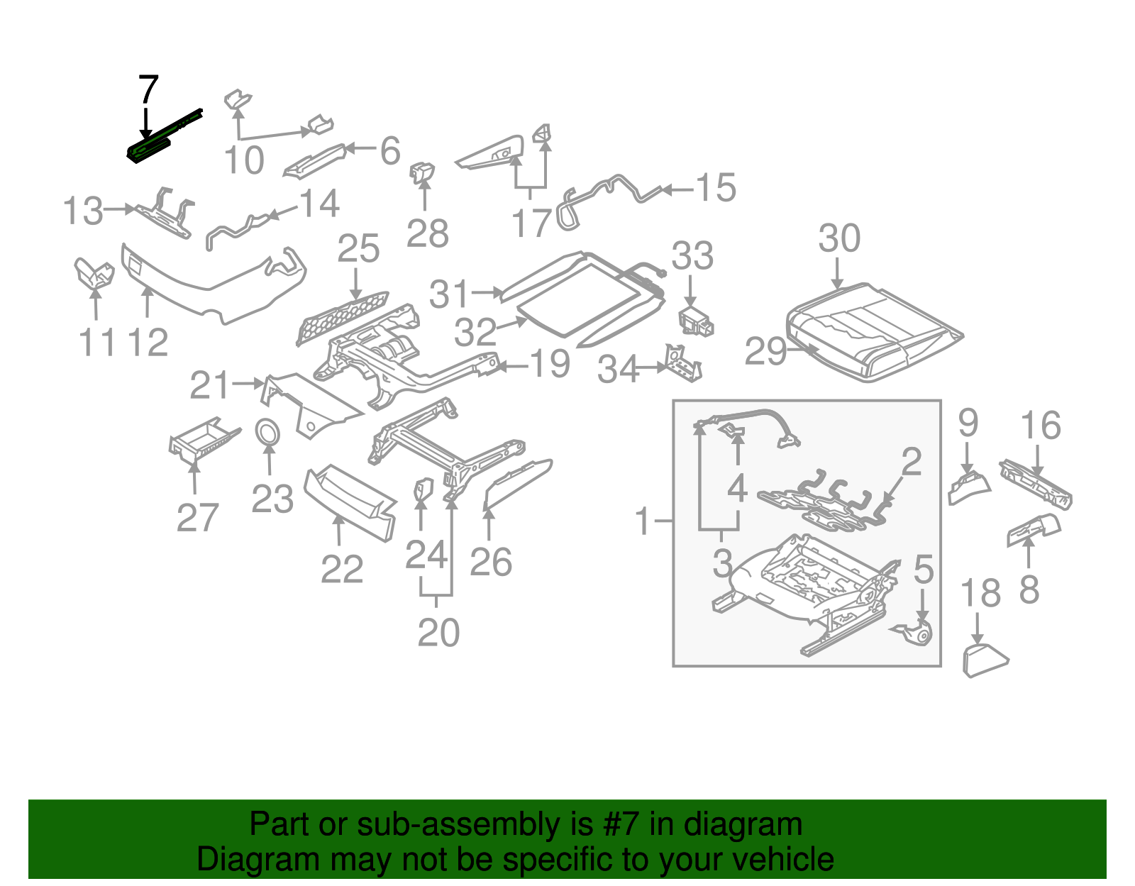 Adjust Cover - Volkswagen (7L0-881-479-H-71N)