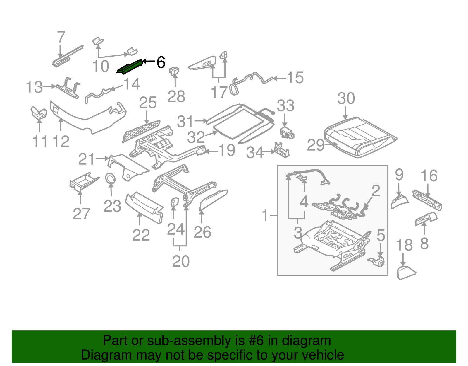 Adjust Cover - Volkswagen (7L0-881-479-M-7D6)