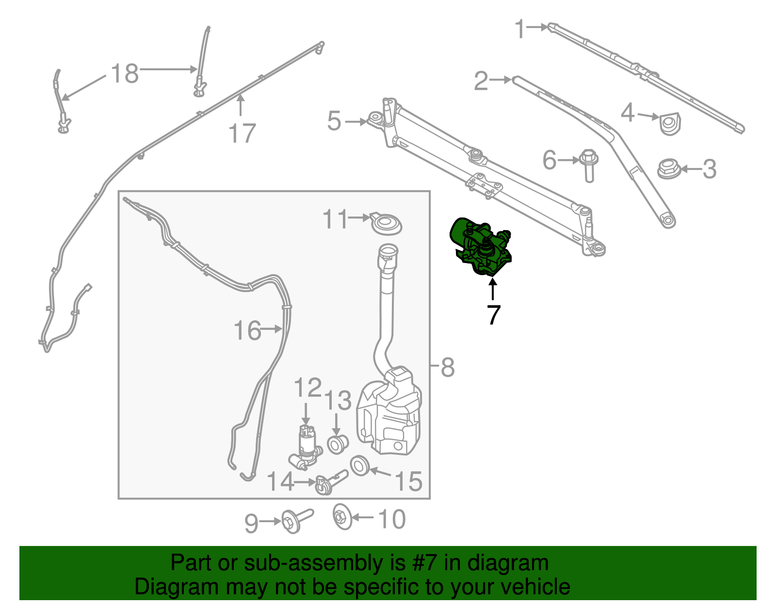 thumbnail image 2 of New Rear Wiper Motor For Ford Escape 2001-2007 & Mercury Mariner – OE Quality 4L8Z17508AB 2 of 5