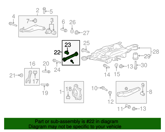20102015 Chevrolet Camaro Rear Suspension Toe Lateral Link with Joint