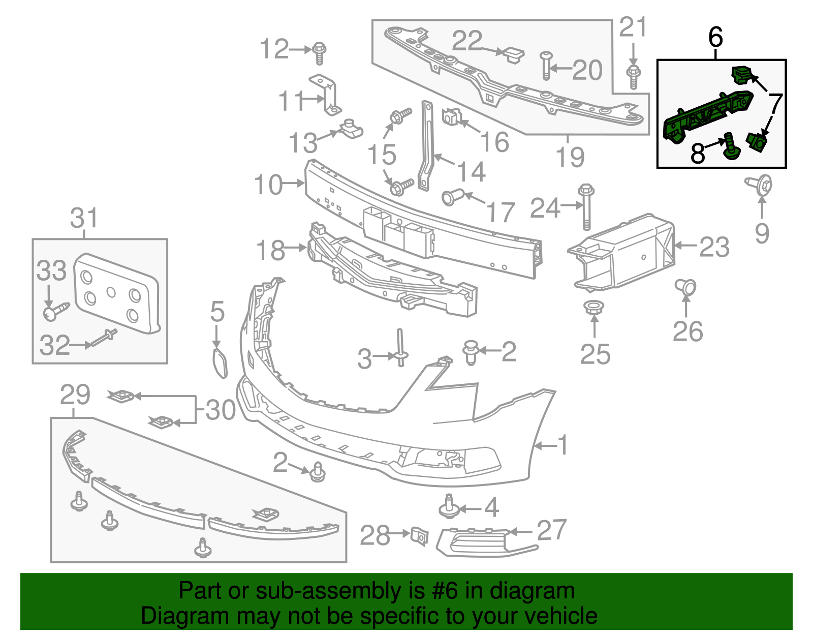 84431530 - Front Passenger Side Bumper Fascia Guide 2018-2019 Cadillac ...