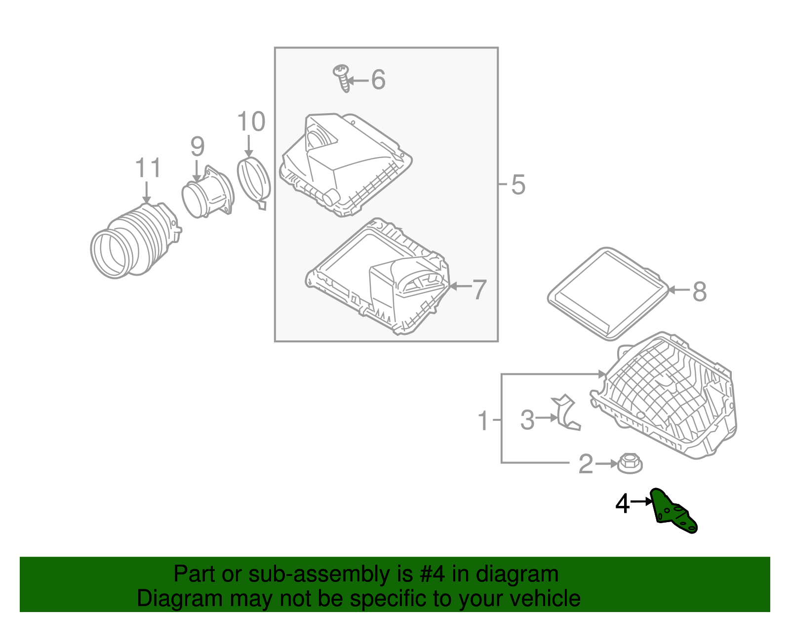 Air Cleaner Bracket - Buick (25770451)