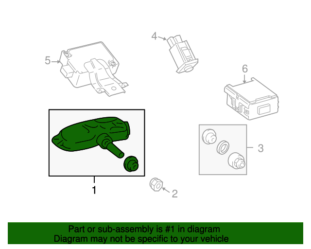 20062015 Lexus Tire Pressure Monitoring System Sensor 426070E012